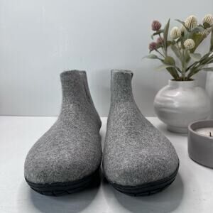 Glerups Natural Wool Boot with Rubber Sole Dark Gray Men 13/EU47 Light wear